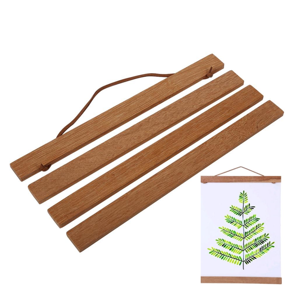 Kozecal Modern Wooden Poster Hanger DIY Custom Poster Scroll