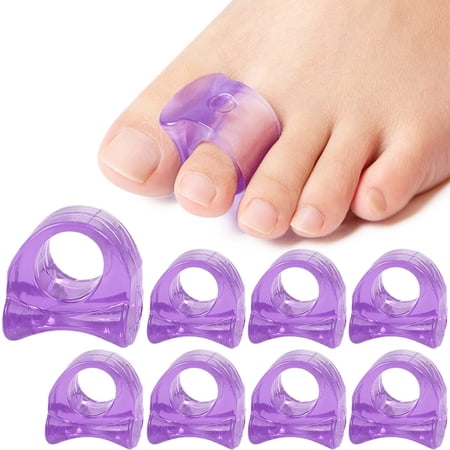Toe Separator Hammer Toe Straightener, Separators for Overlapping Toes, Gel Hammer Toe Straighteners to Relax Toes,Suitable for Leather Shoes, Sports Shoes, High Heels, Boots(4 Pairs)