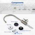 thumbnail image 5 of Express Water Modern Brushed Nickel Water Filter Faucet ? Drinking Water Faucet ? Reverse Osmosis Filtration System and Kitchen Sink Beverage Faucet ? Simple 3-Piece Easy Install Faucet, 5 of 5