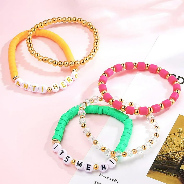  JALZEMPL 5Pcs Taylor Bracelets Lover 1989 Reputation Mid  Friendship Bracelet Beads Set Lover Era Taylor Outfit Inspired Lover Gifts  Fans Jewelry Accessories (10pcs): Clothing, Shoes & Jewelry