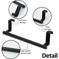 thumbnail image 5 of NOGIS Stainless Steel Over Door Towel Rack Bar Holders for Universal Fit on Over Cabinet Cupboard Doors 1 Pack Black,14 inch, 5 of 7