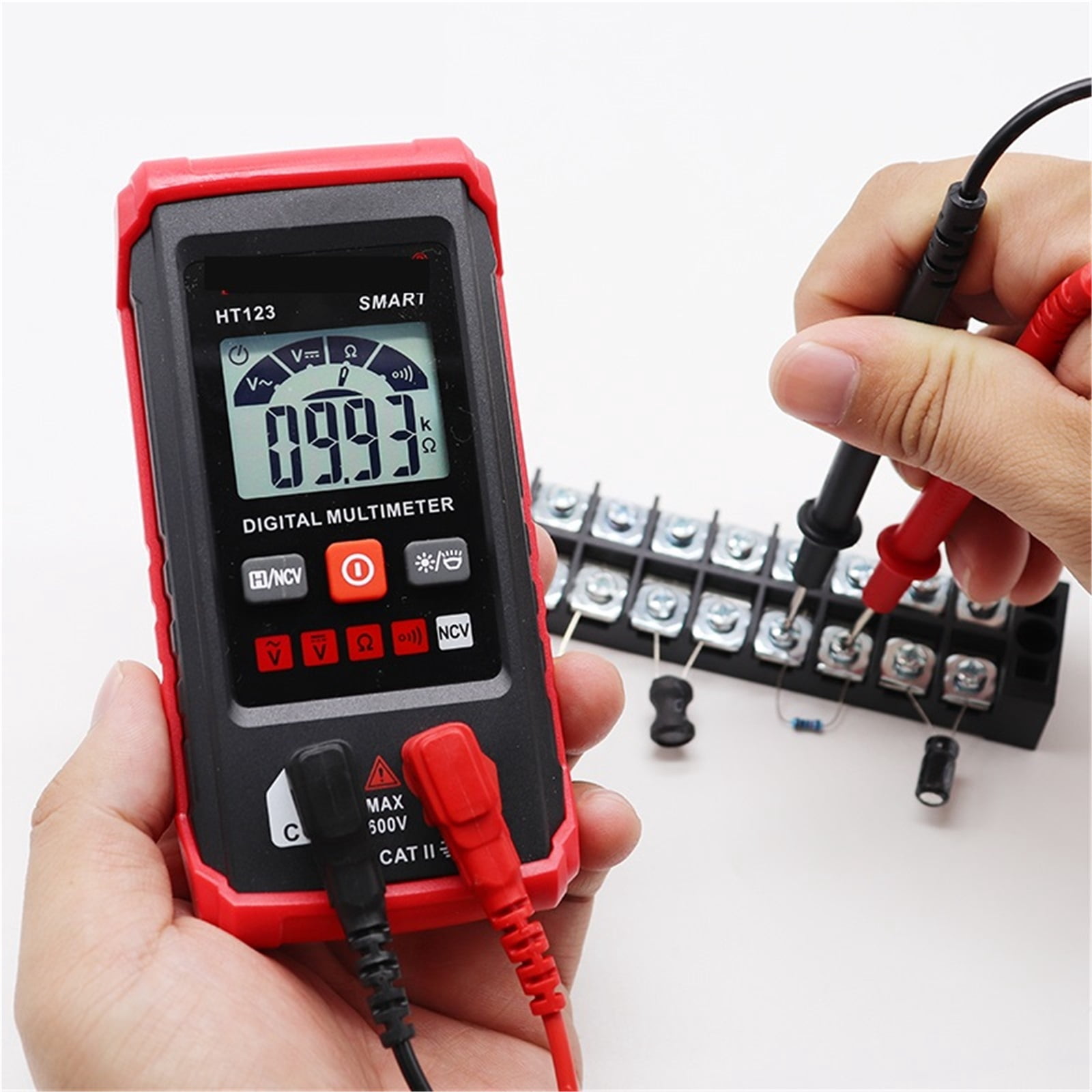 Mini Digital Multimeter AC DC Voltage 600V Smart Multimetro Auto Range Meter NCV Ohm Test Profesional Electrician Tester ,Battery Test