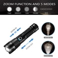 thumbnail image 5 of Flashlight, USB Rechargeable LED Ultra Powerful 3000 Lumens Flashlight, for Camping Hiking(Rechargeable Battery Included), 5 of 5