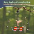 thumbnail image 2 of Plastic Hummingbird Feeders for Outdoors Hanging Ant and Bee Proof, Leak Proof Plastic Hummingbird Feeder, Plastic Humming Birds Fee, 2 of 6