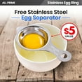 All Prime Stainless Steel Egg Rings 4 Pack Includes Egg Separator