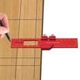 thumbnail image 5 of UNTERING T Track Ruler Woodworking Ruler Pocket Ruler Metal Slide Rule Inch & Metric T Type Scribing Ruler Square Ruler, 5 of 7