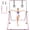Pink, variant on Gymnastics Bars for Kids with Rings, Junior Kip Training Bars Equipment for Home, Folding Height Adjustable Horizontal Bars