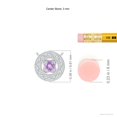 thumbnail image 3 of ANGARA Natural 0.1 Ct. Amethyst with Diamond Halo Pendant Necklace in Sterling Silver for Women with 18 Inch Chain, 3 of 9