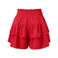 thumbnail image 5 of Women's Fashion Solid Color Wide Leg Shorts - Soft Rayon, Suitable for Casual/Sports, Machine Washable, 5 of 5