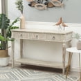 thumbnail image 3 of LuxenHome Whitewashed Wood 3-Drawer 1-Shelf Console and Entry Table, 3 of 10