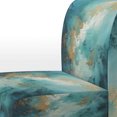 thumbnail image 4 of Designart "Turquoise Calm II" Teal Abstract Landscape Upholstered Accent Chair - Modern Arm Chair For Living Room, 4 of 7