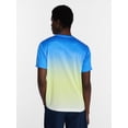 thumbnail image 3 of Athletic Works Men's and Big Men's Active Ombre Perforated Mesh Performance Tee Shirt, Sizes XS-5XL, 3 of 5