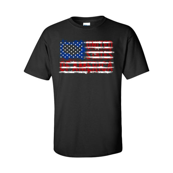 Patriot Pride Collection Love USA Graffiti Flag Short Sleeve T-shirt-Black-xxl