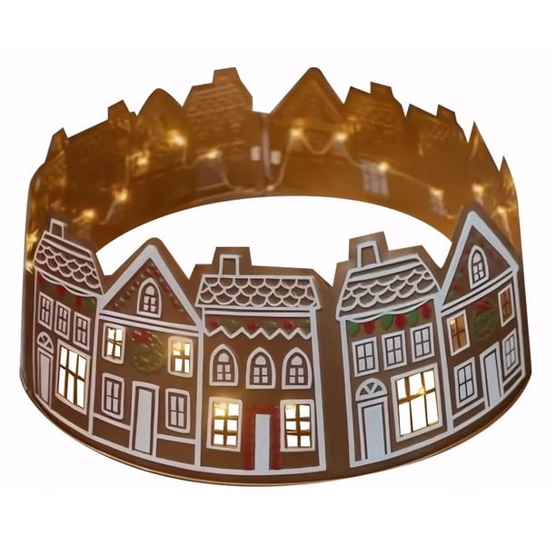 Falda Del Navidad La Casa Pan LED 26 Pulgadas para El Artificial