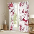 thumbnail image 3 of Manfei Christmas Reindeer Snowmen Blackout Curtains Set of 2 (52x84 Each),Western Farmhouse Cabin Window Curtains,Happy New Year Curtains and Drapes For Girls,Microfiber Bedroom Decor, 3 of 6