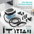 thumbnail image 5 of Steam Cleaner 1500W with 1.8L Tank, Handheld Steam Cleaner with 12 Accessories, 15s Fast Heat, Adjustable Steam Control for Bathroom Tile Grout Car Home Cleaning, 5 of 8