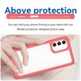 thumbnail image 3 of Feishell Clear Case for Samsung Galaxy A13 5G 6.5 inch,Shockproof Hybrid Soft TPU Bumper Anti-Scratch Hard Acrylic Back Transparent Slim Phone Case Cover,Red, 3 of 8