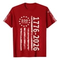 thumbnail image 4 of Dwelliawo Mens 250 Anniversary Usa Shirt American Flag Shirts 1776-2026 T Shirts 250th Patriotic 1776-2026 Plus Size T Shirt Pullover Red S, 4 of 5