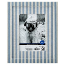 Mainstays 5 x 7 Blue and White Striped Upholstered Fabric Picture Frame ...