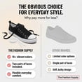 thumbnail image 6 of The Fashion Supply Canvas Shoes for Women, Casual Low Top Lace-Up Womens Shoes Sneakers, Extra Laces (Grey, 7), 6 of 7