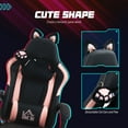 thumbnail image 4 of HOMCOM Cute Gaming Chair, Reclining Gamer Chair with Footrest, Black, 4 of 10