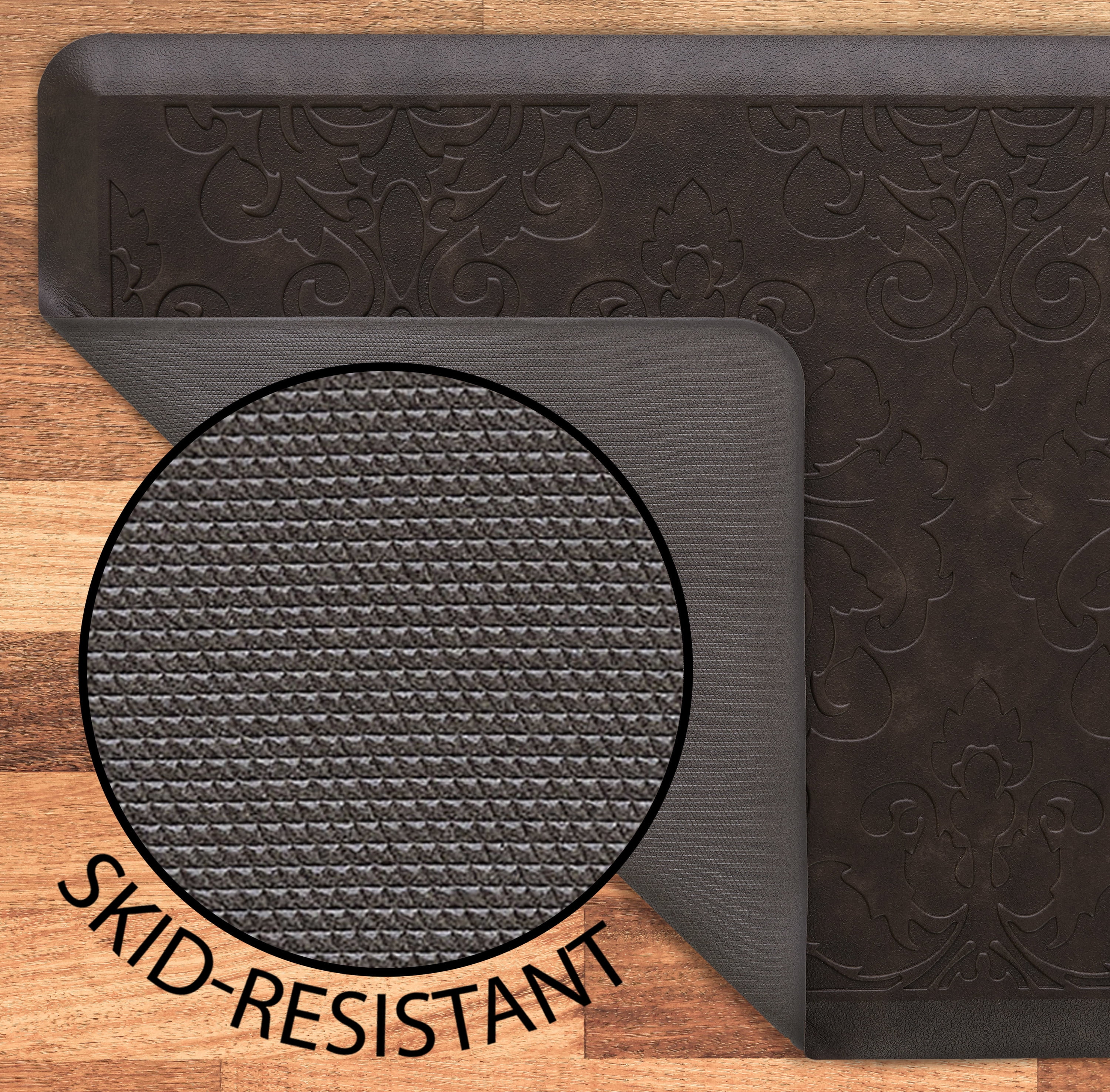 Chef Gear Marni Wellness Kitchen Mat, Mocha, 17.5" x 60"