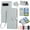 Blue, variant on for Google Pixel 9 Pro/Pixel 10 Pro 6.3" Wallet Case Magnetic Flip Cover Multi-Card Slots Zipper Pocket With Circular Buckle Detachable Shoulder Strap And Wrist Strap,White