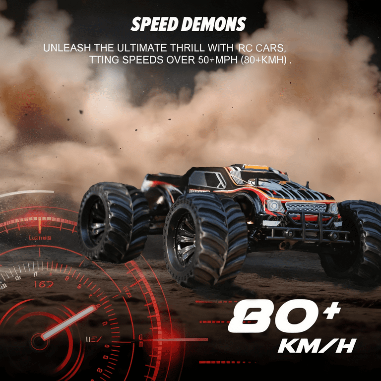 JLBRACINGRC Super Fast 1/10 Scale Cheetah RC Car, 80 KM/H 4WD 2.4