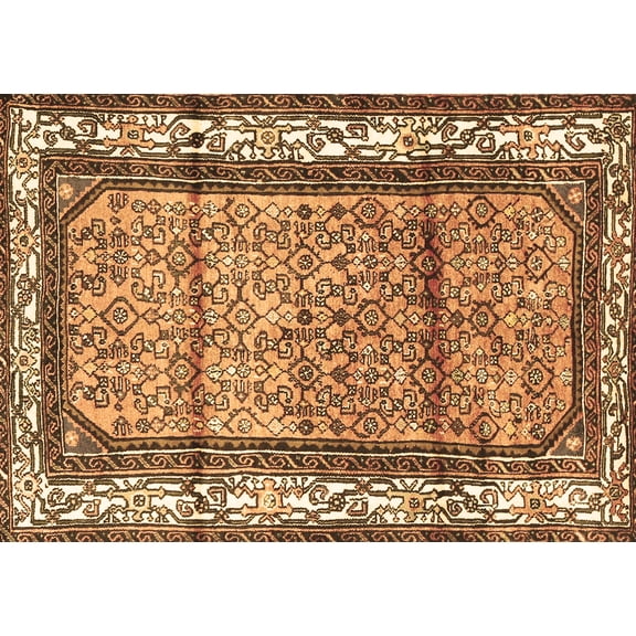 Ahgly Company Indoor Rectangle Persian Brown Traditional Area Rugs, 5' x 7'