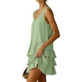 thumbnail image 5 of SROBPTY Summer Dresses for Women Solid Sleeveless V Neck Mid-Length Sundress for Daily Wear, 5 of 5