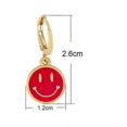 thumbnail image 1 of Pendientes colgantes con forma de cara sonriente coreana, bonitos y coloridos piercings esmaltados, amarillos, 1 of 1