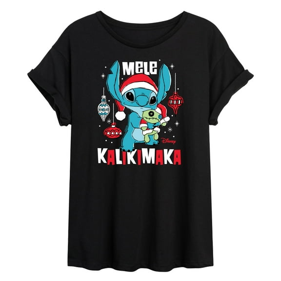 Lilo & Stitch - Mele Kalikimaka - Juniors Ideal Flowy Muscle T-Shirt