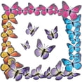 thumbnail image 1 of 48 piezas de decoraciones de mariposas 3D, 4 colores, PVC, mariposas artificiales para pared con pegatinas, manualidades para decoración de sala de estar y hogar., 1 of 6