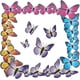 thumbnail image 1 of 48 piezas de decoraciones de mariposas 3D, 4 colores, PVC, mariposas artificiales para pared con pegatinas, manualidades para decoración de sala de estar y hogar., 1 of 6