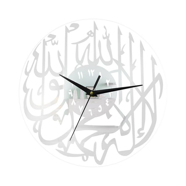 Reloj de pared islámico Zulema acrílico con números árabes 30x30 cm
