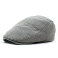 thumbnail image 1 of Gorra plana de algodón o mezclilla gris claro para hombre, 1 of 1