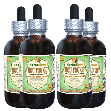 Hou Tou Gu (Hericium Erinaceus) Glycerite, Dried Mushroom Alcohol-FREE Liquid Extract (Herbal Terra, USA) 4x4 oz