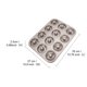 thumbnail image 2 of Inteprter Molde para hornear de acero al carbono de 12 cavidades Molde con 3 patrones de flores Calor uniformemente Herramienta para hacer postres Fácil Utensilios de cocina Inteprter HA015790-00, 2 of 6