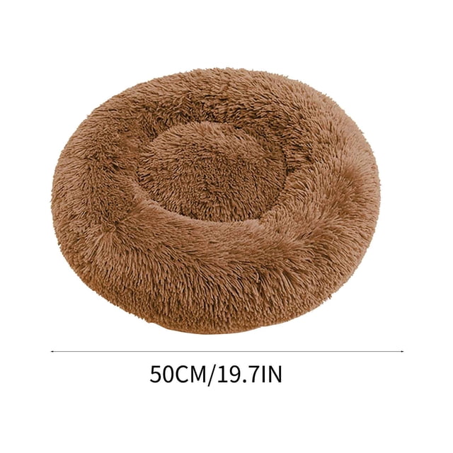 Xihbxyly Cama para Perros, Acogedora Alfombra Redonda para Mascotas, Relleno Suave para Aliviar Las Articulaciones, Borde Elevado para Mayor Seguridad, Uso En Interiores y Exteriores, Perfecta para P
