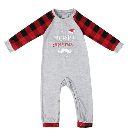 

LEEy-world Matching Christmas Pjs For Family Matching Family Christmas Pajama Set Long Sleeve Tops With Plaid Pants Soft Loungewear Pjs Grey 3-6 Months