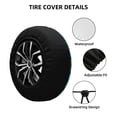 thumbnail image 4 of 15'' Blue Retro Tie Dye Tire Cover, Universal Spare Wheel Covers, Dust-Proof, Water-Proof, Sun-Proof and Corrosion-Proof, 4 of 9