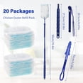 thumbnail image 2 of Volumoon Manual Dust Removal Set, 20 Pcs Duster Removal Refill Kit with 2 Handle, Strong Electrostatic Dust Removal, Fluffy Duster Refills, for Home, Office& Car Cleaning (Blue), 2 of 7