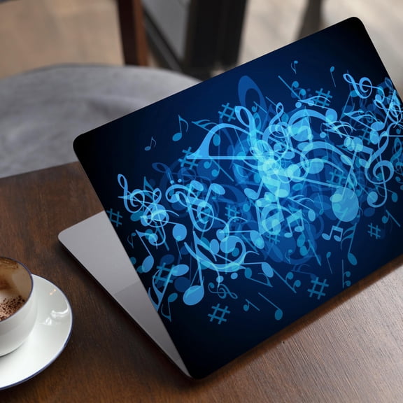 DesignSkinz Glowing Blue Music Notes Full-Body Skin Decal Wrap Cover for MacBook 12" Retina (A1534)