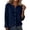 02-Dark Blue, variant on Button Up Shirt Women Linen Pullover Shirt Spring and Summer Long Sleeved Tops V-Neck Tunic Solid Color Casual Blouse Shirts