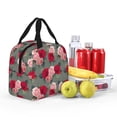 thumbnail image 4 of KLL Rose Flowers Print Insulated Lunch Bag Women, Reusable Cute Tote Lunch Box for Adult & Men, Leakproof Cooler Lunch Bags for Work Office Travel Picnic, 4 of 5