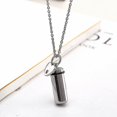 thumbnail image 4 of Love Stainless Colgante de píldora de acero, joyería, colgante de urna, collar de botella de perfume de acero de titanio, accesorios para hombres y mujeres, 4 of 5