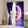 thumbnail image 3 of Feelyou Magic Cute Axolotl Black Out Curtains, Cartoon Gold Stars Moon Curtains Pack of 2 (42x63 Each), Dreamy Fairy Tale Bedroom Curtains, Curtains and Drapes Decor, 3 of 6