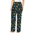 thumbnail image 3 of Naloa Dinosaur Print Women’s Ultra-Soft Comfy Pajama Lounge Pants with Pockets & Drawstring, 3 of 8