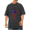 thumbnail image 2 of Vetsdori Men's Independence Day Tshirts Fourth of July Red White and Blue Pullover Short Sleeve Summer Patriotic American Flag,Outdoor Tops for Men Shirts, 2 of 5