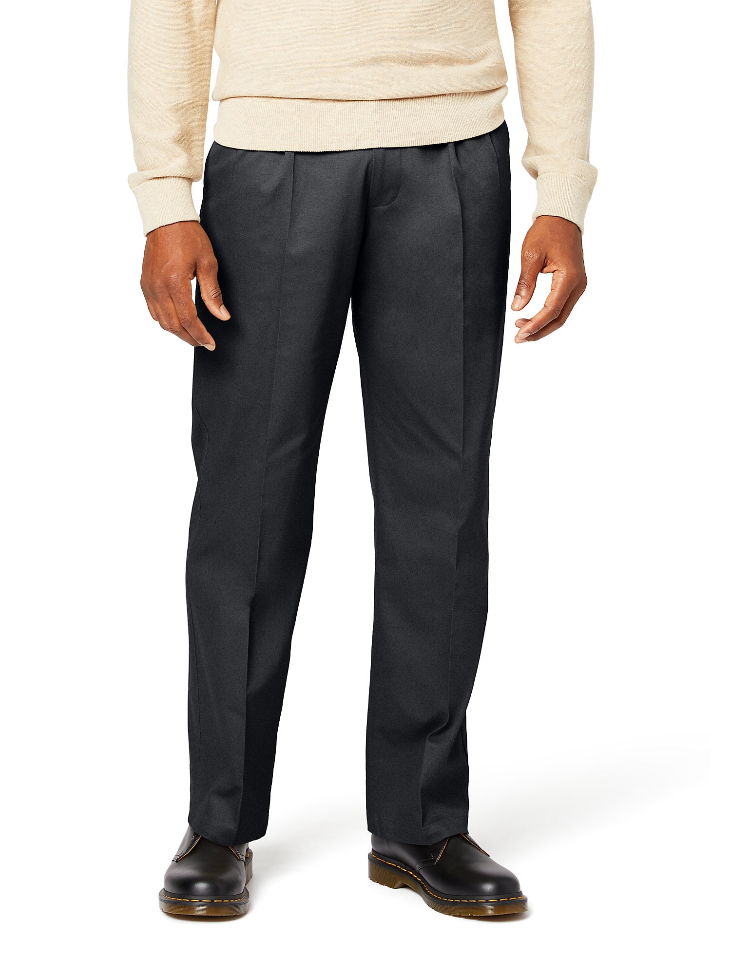 Pleated Dockers Men's Relaxed Fit Comfort Khaki Pants 